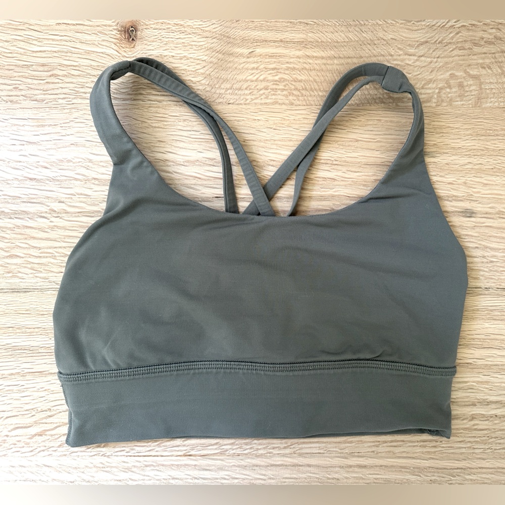 lululemon athletica Olive Green Strappy Sports Bra